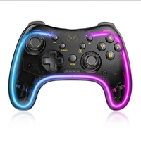 Manette de jeu transparente avec volant de direction et compatibilité 2.4G pour 2 Pro NS, manette sans fil pour Android/PC
