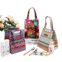 Sac à déjeuner isotherme en toile épaisse et sac fourre-tout pour bento, capacité de 7 L, sac à main portable pour le travail, les repas, les loisirs, l'extérieur