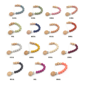 Nouvelle arrivée non toxique sans Bpa perles de silicone dentition infantile chaîne factice bébé sucette chaîne Clip - Product Image 3