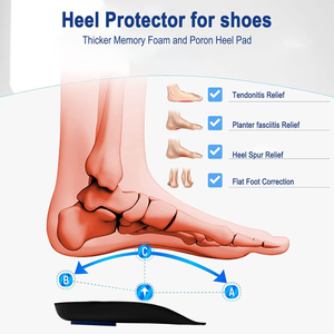 Plantillas para Fascitis Plantar con Soporte <span class=keywords><strong>de</strong></span> Arco <span class=keywords><strong>de</strong></span> Espuma Viscoelástica Poron y Taloneras para Alivio del <span class=keywords><strong>Dolor</strong></span> <span class=keywords><strong>de</strong></span> Talón y Pies Planos, Antideslizantes, para Mujer y Hombre, Negras - Product Image 5