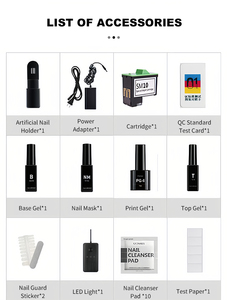 Professional Intelligent DIY 3D Digital Nail Art Manicure Machine with <b>WiFi</b> Connection ABS Material High Resolution 1024x2400dpi - Product Image 6