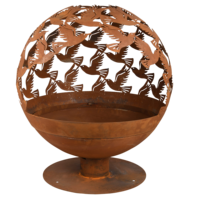 Foyer extérieur sphérique personnalisé, bon prix, foyer sphérique en acier corten