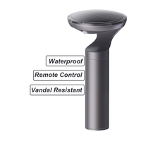 Lampadaire solaire LED en aluminium 6,2 W avec capteur de mouvement PIR, étanche IP66, à intensité variable, garantie 5 ans, pour jardin extérieur, allée
