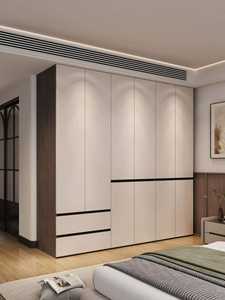 Armoire en mélamine personnalisable et peu encombrante, porte et tiroir en verre, fabrication directe d'usine, rangement compact pour vêtements pour petite chambre - Product Image 2
