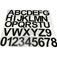 Autocollant de numéro réfléchissant noir personnalisé Autocollant d'avertissement réfléchissant auto-adhésif