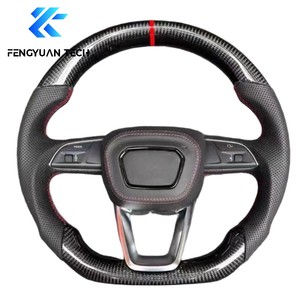 Volante in Fibra di Carbonio Forgiata <span class=keywords><strong>e</strong></span> Pelle Personalizzato per <span class=keywords><strong>Audi</strong></span> A1 A3 A4 A5 A6 A7 RS R8 RS3 C7 Q5 Q7 S3 S5 8V B8 B9 S4 Q3 Q8 TT - Product Image 3
