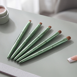 Lot de 5 pinceaux à ongles français en métal vert Kolinsky, poils rigides pour manucure au gel UV - Product Image 6