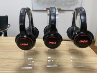 Casque Silent Party RF988 avec logo personnalisé, 3 à 5 canaux, système de disco silencieux RF DJ, casque sans fil et émetteur