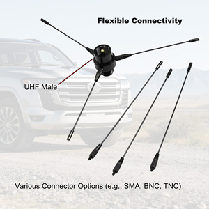 HHTX RE-02 <span class=keywords><strong>Adaptateur</strong></span> professionnel portable pour <span class=keywords><strong>antenne</strong></span> omnidirectionnelle UHF mâle/<span class=keywords><strong>femelle</strong></span>, optimisation du signal pour <span class=keywords><strong>autoradio</strong></span> - Product Image 4