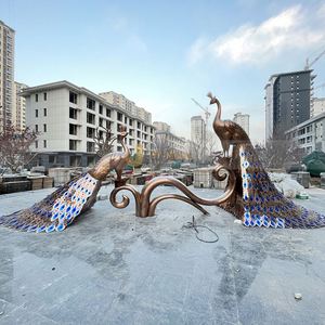 ประติมากรรมนกยูงสั่งทำพิเศษ ANW068 สแตนเลสคุณภาพสูง สไตล์อาร์ตเดโค สำหรับฉลองครบรอบ ผลิตในจีน เหมาะสำหรับตกแต่งสวนสาธารณะ โรงแรม และลานกิจกรรม - Product Image 6