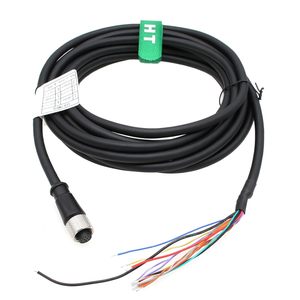 Câble d'alimentation HangTon Power Io M12 A-Code 12 broches pour lecteur de capteur de vision industrielle - Product Image 1