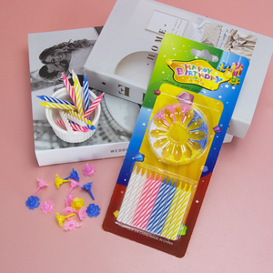 Dia 5.5mm 12 pièces par paquet bougies <span class=keywords><strong>de</strong></span> gâteau d'anniversaire <span class=keywords><strong>en</strong></span> spirale <span class=keywords><strong>de</strong></span> cire <span class=keywords><strong>de</strong></span> paraffine avec 12 supports <span class=keywords><strong>de</strong></span> pièces - Product Image 3