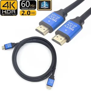 1.5M 5英尺19 + 1 HDMI至HDMI 2.0电缆公对公2.0V 4k 2k 3D 60FPS超高清电视HDCP 2.2电缆，适用于高清电视笔记本电脑PS5