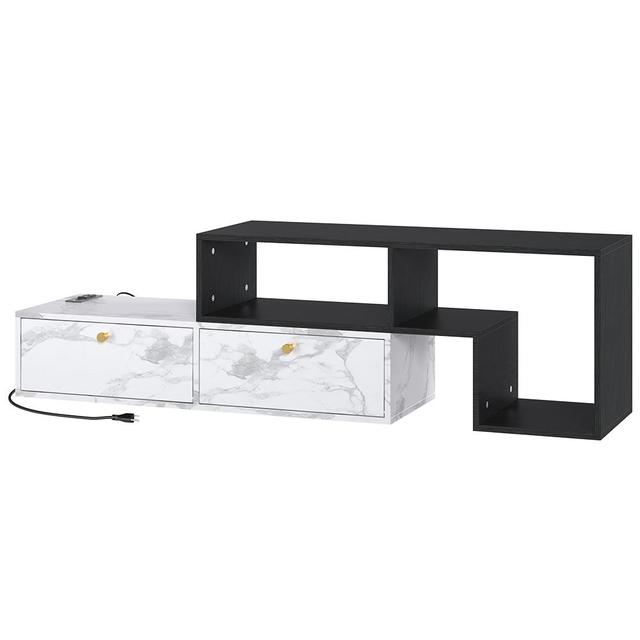 GRS Floating TV Cabinet, Wall Mounted Wooden Television Stand 2022 Living Room Furnitures for Home Hotel