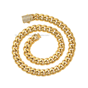 Cadena de Acero Inoxidable Lisa de 12 mm, Collar con Cierre de Resorte Completo, Joyería Hip Hop, Cadena de Acero Inoxidable Tanjing - Product Image 5