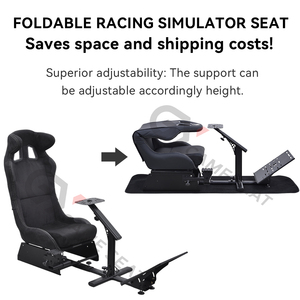 GY044 Asiento negro plegable Coche Juego de carreras Silla Simulador de conducción Asiento Cabina para modelos universales - Product Image 2