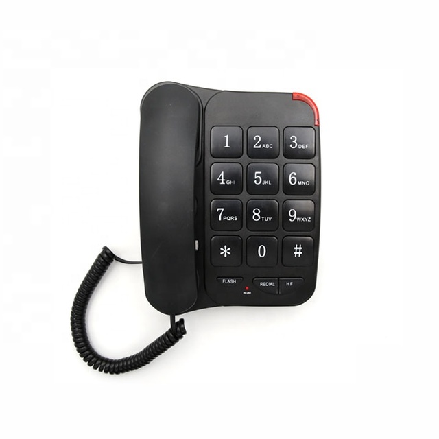 Large Button Corded Telephone with Easy to See And Press Big Numbers Works in Power Outage for Elderly SOS Emergency Home Use