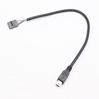 Cable Dupont personalizado de 8 pines a Mini USB Cable Mini USB de 5 pines macho a 8 pines placa base USB encabezado PCB Cable adaptador
