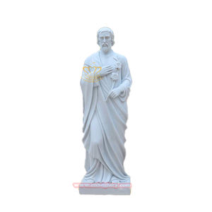 Vente en gros de statue religieuse catholique Design Stone Art Sculpture of St Francis <span class=keywords><strong>Xavier</strong></span> Marble Church Decor - Product Image 4