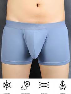 Calzoncillos bóxer transpirables cómodos para hombre, ropa interior con bolsa grande y patrón impreso - Product Image 2