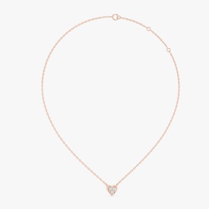 Colgante de Diamante en Forma de Corazón, Chapado en Oro de 18K y Rodio, Diamante Cultivado en Laboratorio, Regalo de Joyería - Product Image 3