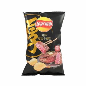 Snacks exotiques à bas prix, vente en gros de snacks chinois, chips de pommes de terre Lay's, saveur de <span class=keywords><strong>bœuf</strong></span> <span class=keywords><strong>Kobe</strong></span> en tranches épaisses, 100g - Product Image 1