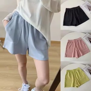 Pantalones Cortos de Verano Casuales para Mujer, Estilo Coreano, Suaves, Elásticos, para Estar en Casa, con Bolsillo, en Colores Brillantes - Product Image 5