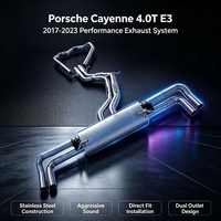 Échappement Catback Haute Performance pour Porsche Cayenne 4.0T E3 2017-2023 SUS304, Tuyaux d'Échappement Valvetronic, Silencieux, Amélioration Sonore