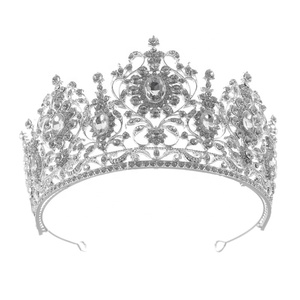 Diadèmes <span class=keywords><strong>de</strong></span> mariage personnalisés <span class=keywords><strong>de</strong></span> style baroque, beauté argentée, diamants AB, <span class=keywords><strong>fleurs</strong></span>, or rose, cristal, couronnes <span class=keywords><strong>de</strong></span> fête pour les gagnantes - Product Image 3