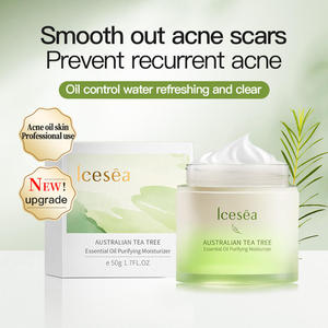 Crème hydratante pour le visage à l'arbre à thé Icesea, peau grasse à tendance acnéique, contrôle du sébum, anti-acné, non comédogène, réduit la brillance, nourrissante - Product Image 2