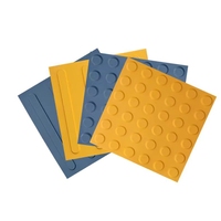 Dalles de pavage tactiles en caoutchouc PVC TPU autocollantes, routes extérieures, trottoirs, panneaux d'avertissement pour aveugles, dalles de sol pour usage extérieur