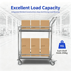 Carrito de Servicio Móvil de Acrílico de 3 Niveles para Catering, Carro de Comida con Ruedas y Asa Resistente para Banquetes y Hoteles - Product Image 6
