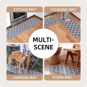 Tapis de cuisine moderne en mousse PVC antidérapant, confortable, anti-fatigue, adapté aux animaux domestiques et réversible - Product Image 4