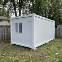 Unité de stockage moderne modulaire portable en acier de 20 pieds à haute capacité, conteneur démontable en kit, bureau ou bâtiment.