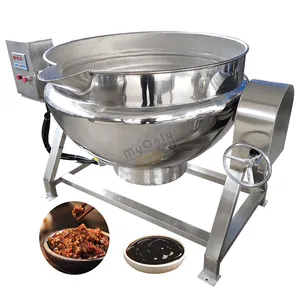 MYONLY Vertical Double Self Stir Jacketed Kettle Soup Pot Chilli Tomato Sauce Cook Mixer Machine with Agitator
