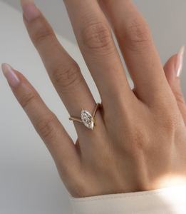 Bijoux fins sur mesure, bague en or massif 9k 10k 14k 18k PT or rose, or jaune, or blanc, diamant de laboratoire/pierre précieuse, fabrication en usine - Product Image 2