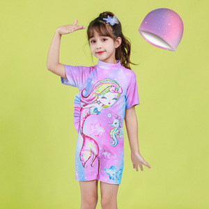 Su sporları güneş koruma kısa kollu döküntü Guard 12 yaşındaki kız mayo çocuklar mayo - Product Image 6