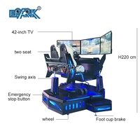 Máquina de Simulador de Carreras de Realidad Virtual 9D EPARK, Juego de Carreras de Tres Pantallas y Tres Ejes