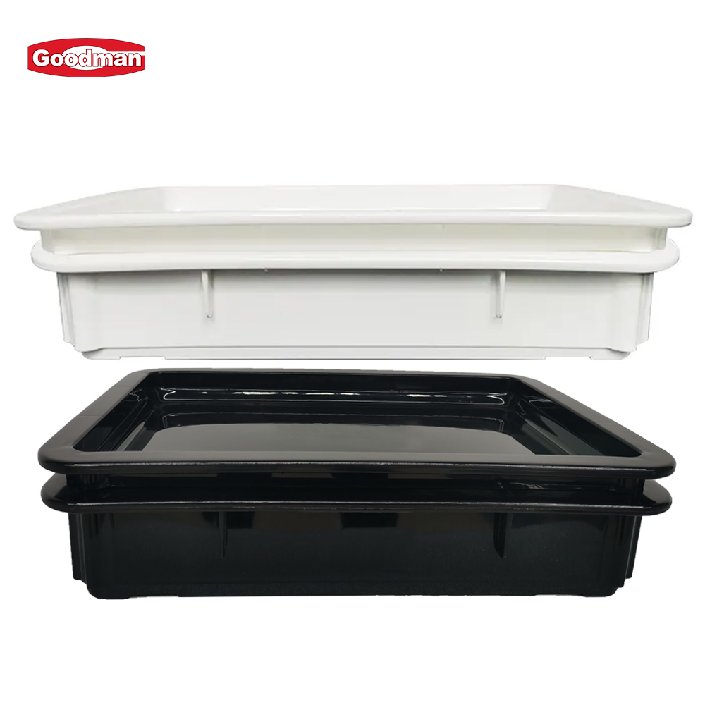 Белая пластиковая коробка для теста для пиццы в ресторане, Штабелируемый Лоток для хранения теста для пиццы