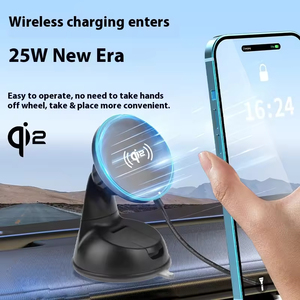 Nuevo <span class=keywords><strong>Cargador</strong></span> Inalámbrico Magnético Q-i2.2 Portátil de 25W con Ventilación de Aire, Carga Rápida, Soporte para Teléfono con Puerto Tipo-C y Rotación de 360° - Product Image 2