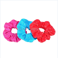 Ruida Personnalise les nœuds de cheveux de cheerleading et les chouchous Mystique rouge et jaune avec des strass AB