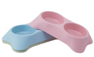 Cuencos de plástico doble 2 en 1 para perros y gatos, ecológicos, impermeables, portátiles, elegantes, duraderos, lujosos, sólidos, M 28*16*5cm, de viaje - Product Image 5