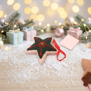 Handcrafted for Faux Fur Cute Traditional Christmas <b>Ornament</b> <b>Red</b> Green Design Indoor Decor - Product Image 2