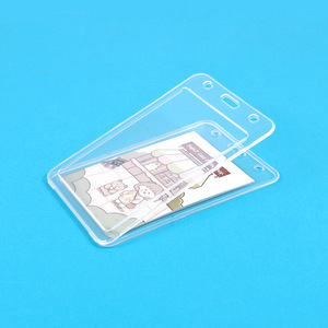 Funda Protectora Vertical <span class=keywords><strong>de</strong></span> Plástico Rígido <span class=keywords><strong>para</strong></span> Tarjetas FOSKA, Porta Tarjetas <span class=keywords><strong>de</strong></span> Crucero con Ventana Transparente <span class=keywords><strong>de</strong></span> Doble Cara <span class=keywords><strong>para</strong></span> Suministros <span class=keywords><strong>de</strong></span> Oficina - Product Image 3