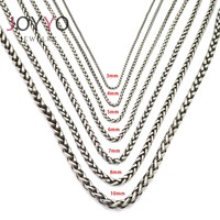 Chaîne ronde en acier inoxydable noir argenté 24 pouces, collier pour homme imperméable
