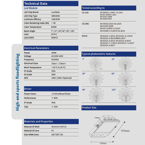 Faro LED per Stadi Sportivi M-Alite AFL72, Certificato IP66 ETL, Garanzia 5 Anni, Angolo di Illuminazione 120°, 450W-2250W, CRI 80 per Eventi Sportivi - Product Image 3