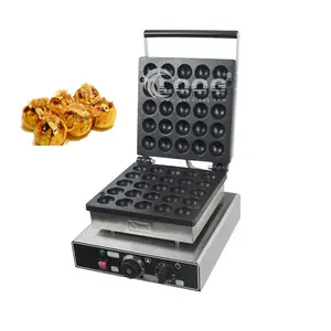 Popular 25 Pcs Ball Shaped Commercial Waffle Baker Electric Bomb Burning Waffle Maker Machine For Hotels