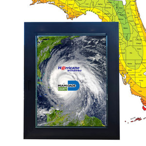 Florida chống bão bằng chứng cửa sổ tác động có thể điều chỉnh nhôm đôi kính cố định cửa sổ - Product Image 3