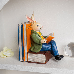 Nuovi prodotti transfrontalieri: <span class=keywords><strong>Mr</strong></span>. Reading <span class=keywords><strong>Rabbit</strong></span>, ornamenti a forma di coniglio, per soggiorno, ingresso, mobile TV, in resina - Product Image 3