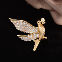 Broche en forme de pigeon volant, à la mode et polyvalente, corsage animalier personnalisé, élégant pour un usage quotidien, unisexe